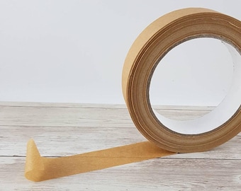 24mm Self-adhesive Paper tape (one roll) Recycled Brown Sticky tape, Recyclable, Picture Framing, Masking, Packing, Eco-friendly vegan tape