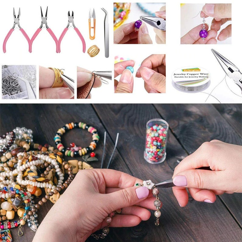 Jewelry Making Supplies Kit Jewelry Making Tools Kit Includes Etsy
