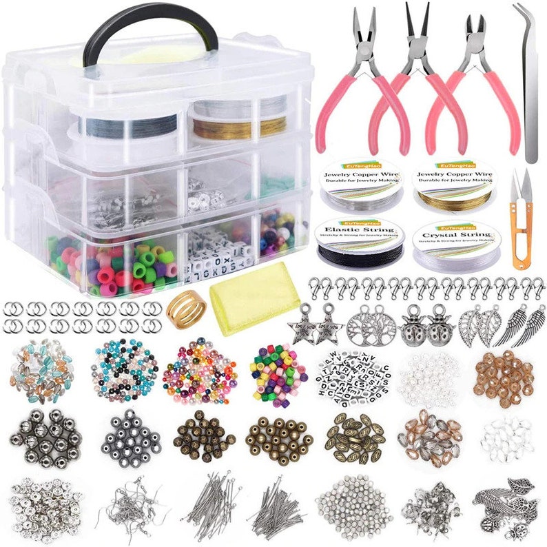 Jewelry Making Supplies Kit Jewelry Making Tools Kit Includes Etsy
