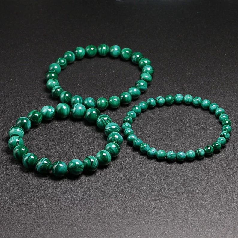 Natural Malachite Stone Bracelet,Natural Gemstone Beads Bracelet For Women AAA Quality,6810 mm size,Round bracelet,Jewelry making