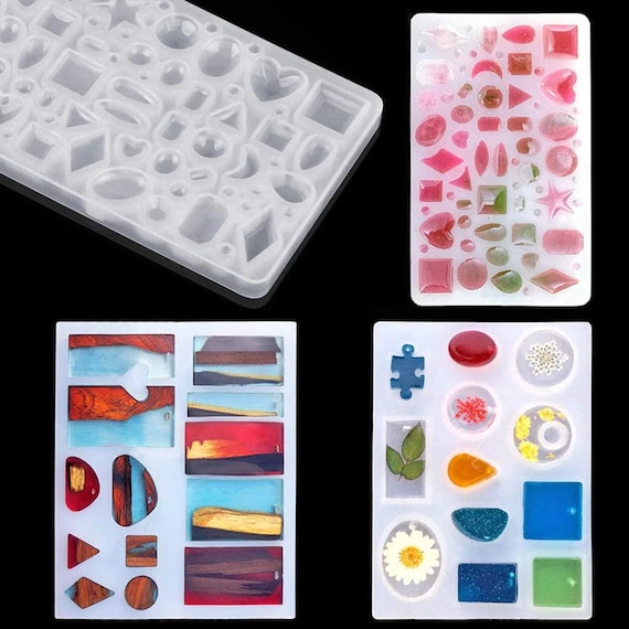 Resin Jewelry Making Starter Kit Silicone Casting Mold Resin Kits for  Beginners with Molds and Resin