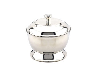 Perfect Shaving Bowl with High Quality 100% Stainless Steel, Bowl with Top Lid for Everyday Use.