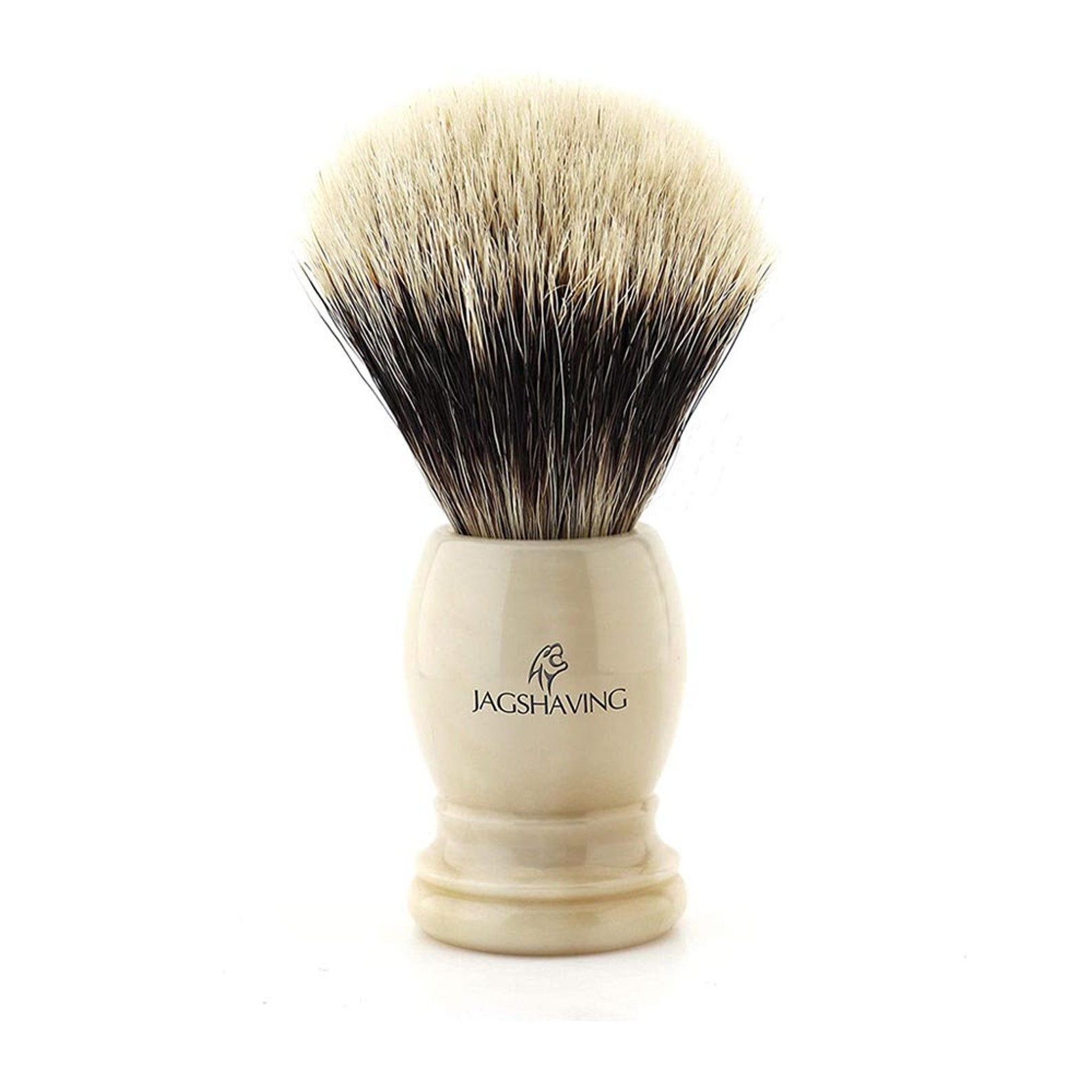 Silver Tip Badger Shaving Brush for All Wet Shavers Ivory Colour Resin