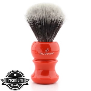 Premium Quality Shaving Brush with Red Resin Handle, Barber/Salon Shaving Brush for Men&#39;s