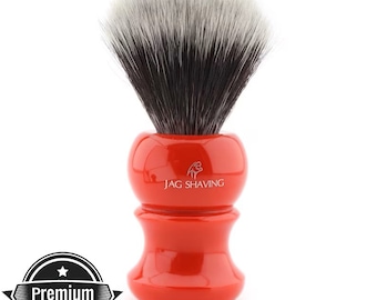 Premium Quality Shaving Brush with Red Resin Handle, Babar/Salon Shaving Brush for Men's