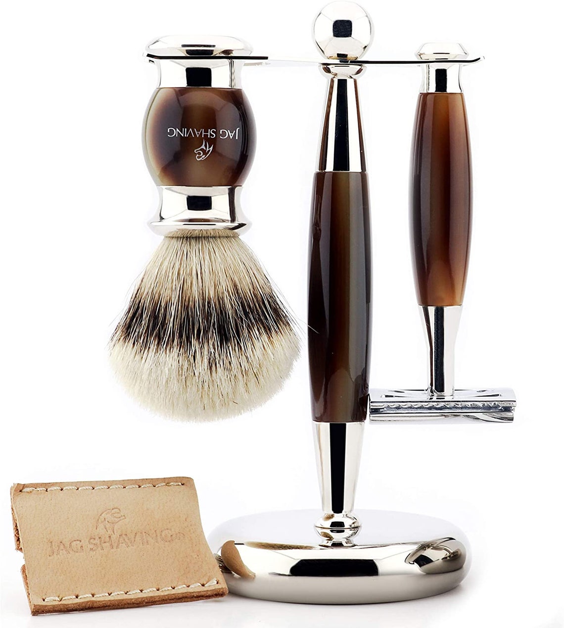 Luxury Mens Shaving Kit With Double Edge Safety Razor Silver Etsy