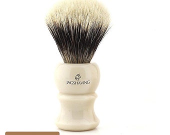 Silver Tip Hair Shaving Brush Hand Assembled in Resin Handle Equally Useful for Professional Baber and Shave at Home, Perfect Gift for Men