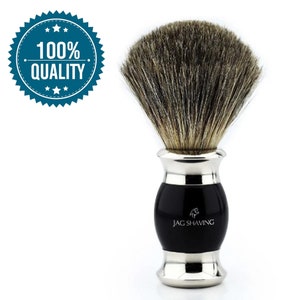 Super Hair Shaving Brush With Black Resin Handle, Barber/Salon Shaving Brush, Give You Best Smooth Lather