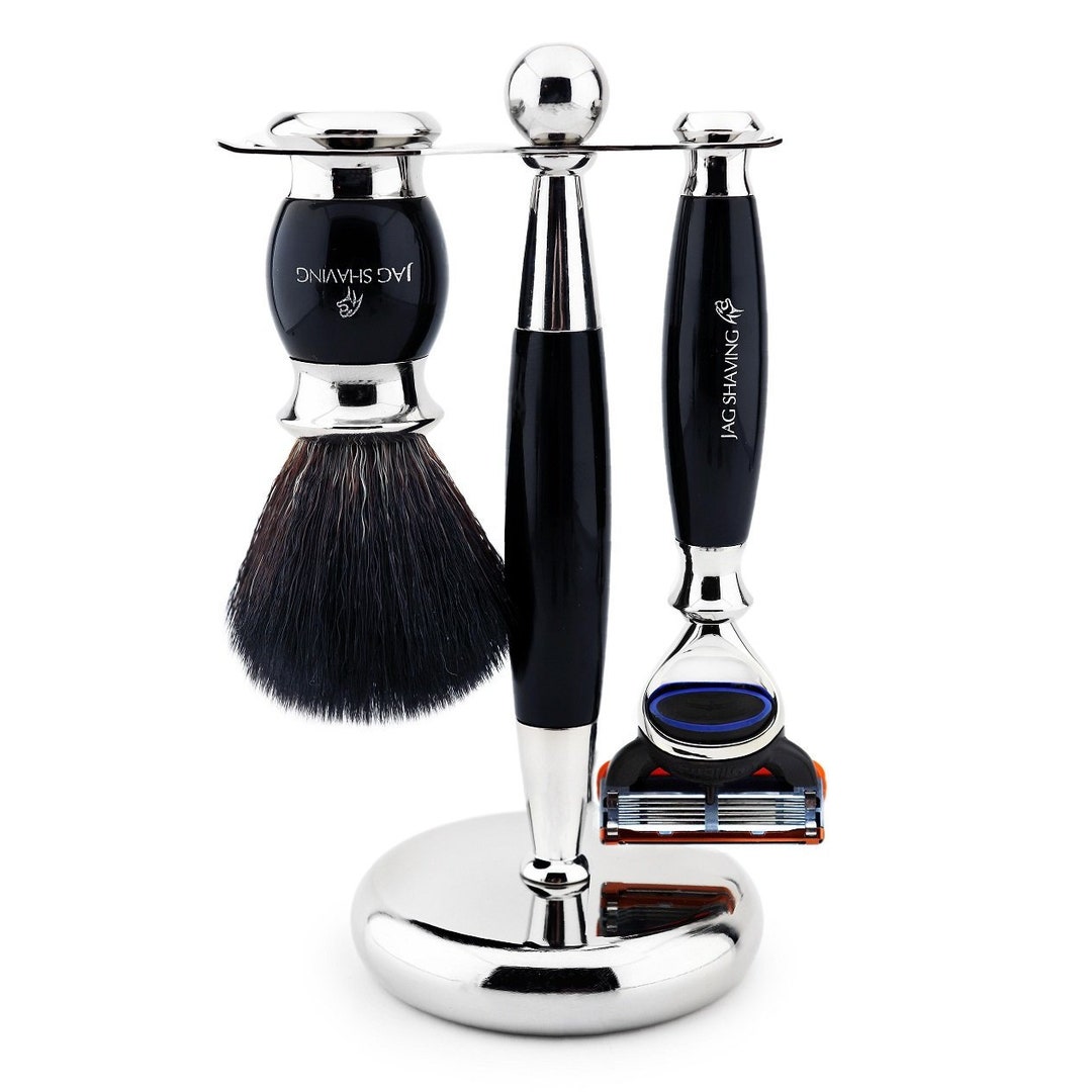 5 Edge Shaving Razor Shaving Kit & Black Badger Hair Brush Etsy Australia