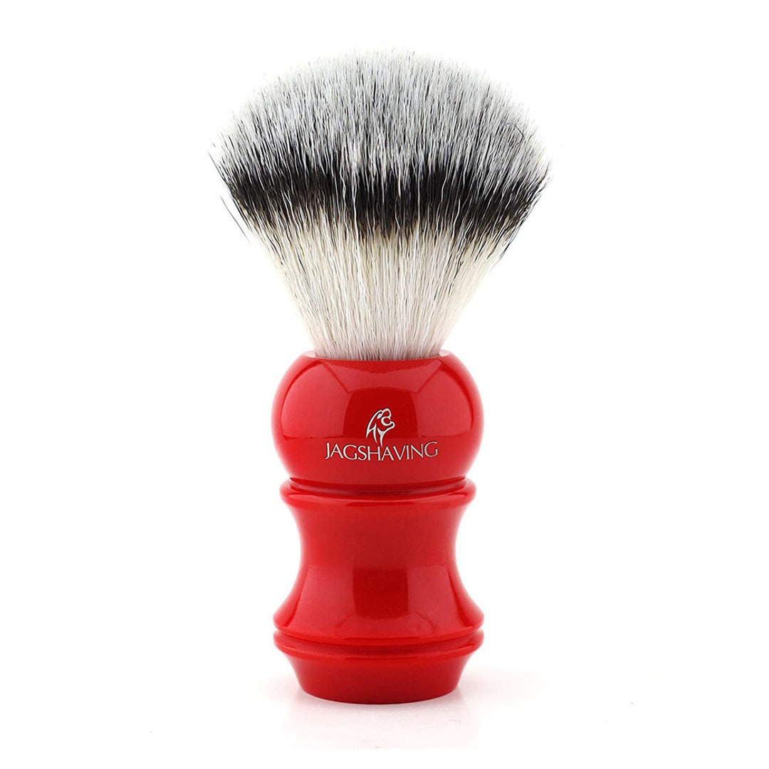 Synthetic Badger Shaving Brush Red Resin Handle Extra Soft Etsy