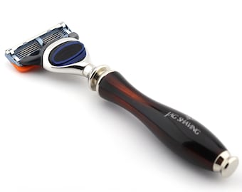 Handmade Chrome Plated Razor – 5 Edge Compatible, Wet Shave Gift