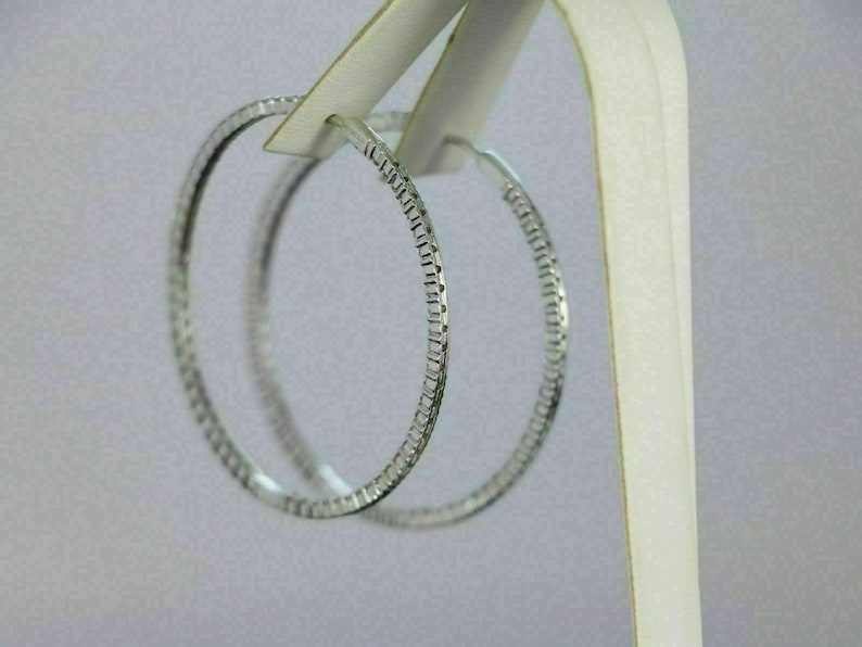 Moissanite Dangle Hoop Earrings Sterling Silver Earring Set for Women Anniversary Gift for Her Round Brilliant Cut Minimalist Earring image 7