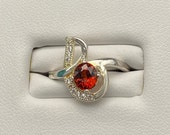 Astounding Natural Top Color Spessartite Garnet Ring Solid 925 Sterling Silver
