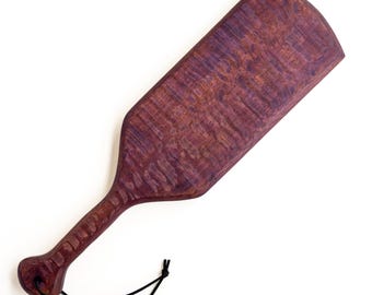 Handmade Silky Oak Impact Play Paddle – Purple Stain