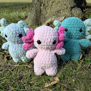 Axolotl Stuffed Animal, Crochet, Handmade, Amigurumi