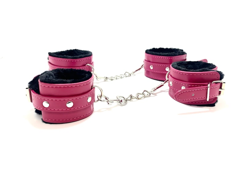 Gentle Purple Handcuffs With Plush Plush Restraint Bondage Etsy