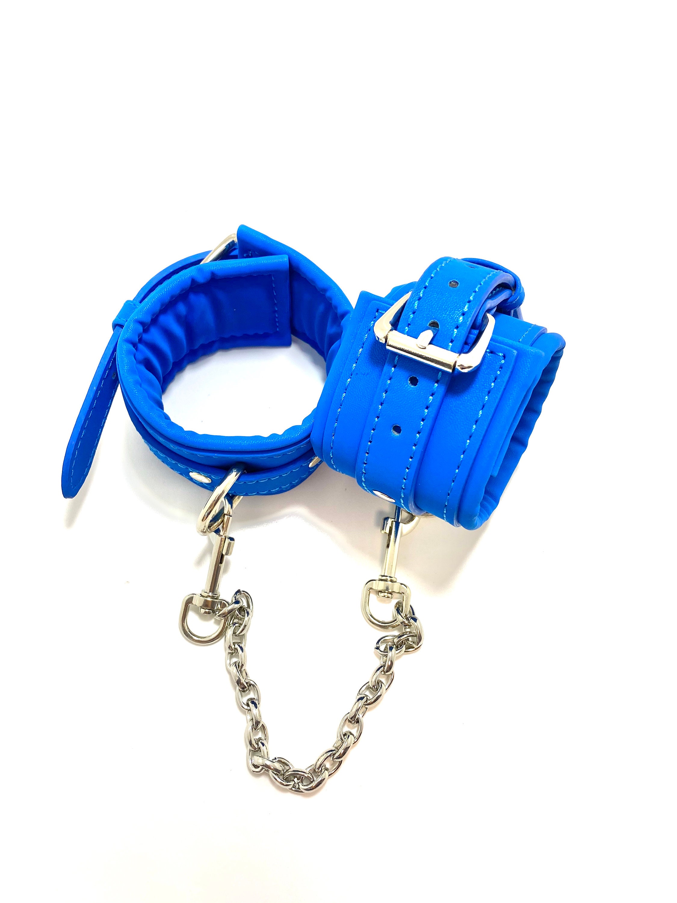 Luxury Sky Blue Handcuffs, Bdsm Handcuffs, Hand Bracelets