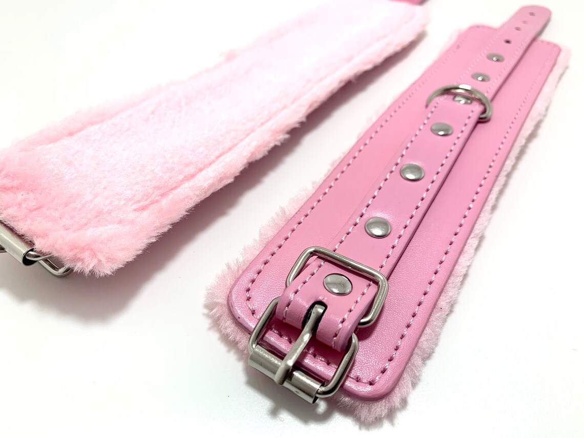 Pink Plush Restraint Set Pink BDSM Gear Set Handcuffs and - Etsy UK