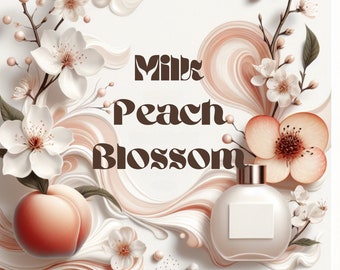 Milk Peach Blossom Perfume for Women - Sweet Frankincense Fragrance, Soft Cream, Subtle Floral Scent - Handmade Gourmet Perfume Gift for Her