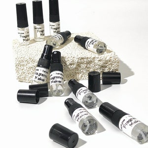 Perfume Samples Set 2ml x6 - Handmade Mini Floral Travel Fragrance with Jasmine, Daisy & Gardenia Scents