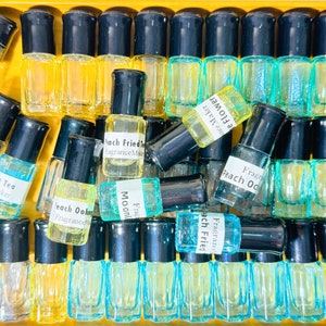 Parfummonsters roll-on set 3 ml x 4 - perzik, oranje roos, zoet en fruitgeuren voor dames cadeau