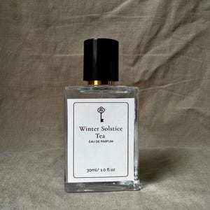 Winter Solstice Tea Perfume | White Pine & Tea Scent, A Cold Aromatic Fragrance | Dark Academia, Wabi Sabi, Minimalist Winter Gift