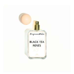 Black Tea Roses Perfume | Unisex Floral Green Tea Scent | Fresh Rose Petals and Soft Tea Notes