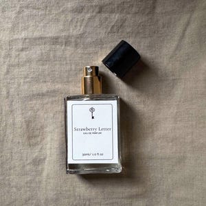 The Strawberry Letter Perfume | Strawberry Milk Scent, A Sweet Creamy Gourmand | Cottagecore, Coquette, Light Academia, Kawaii Gift