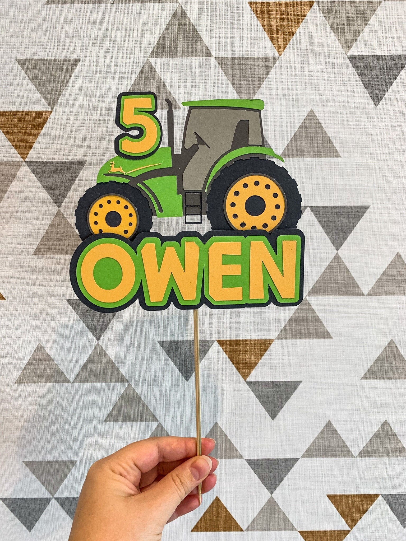 Personalised Tractor Cake Topper Tractor Fan Cake Topper Boy Birthday ...