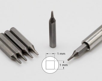 SX-70 reparatie schroevendraaierbit - 1mm x 1mm vierkant (Robertson) schroevendraaierbit