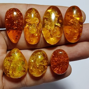 Beautiful Synthetic Amber  Gemstone Cabochon, Loose Amber For Jewelry Making Stone, Wholesale Lot, Discounted Price, Mix Shape And Size Lot