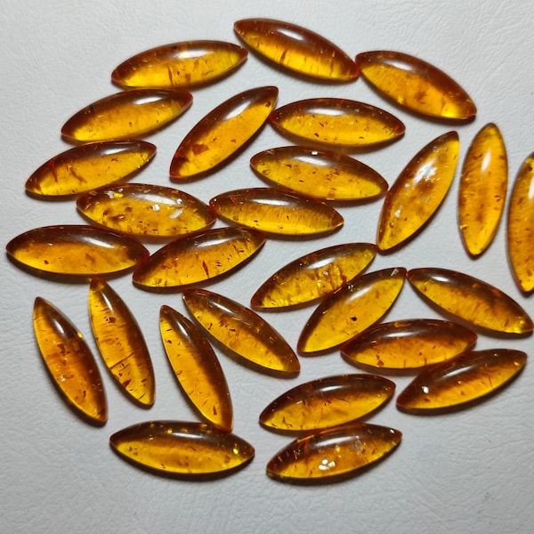 Beautiful Baltic Amber Gemstone Marquise Shape , Loose Amber For Jewelry Making Stone, Wholesale Lot, Discounted Price, Shape And Size Lot