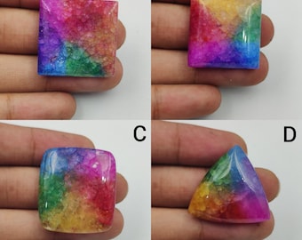 Best Quality Rainbow Solar Quartz Gemstone, Rainbow Solar Quartz Cabochons, Natural Rainbow Stone For Rings, Making For Jewelry Gemstone.