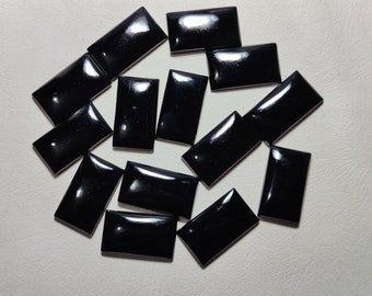 Amazing Black Onyx 35x20 MM Prefect Size Shape Rectangle Gemstone Bulk Lot, AAA Kwaliteit Black Onyx Cabochon, Hanger, Sieraden Making Stone.