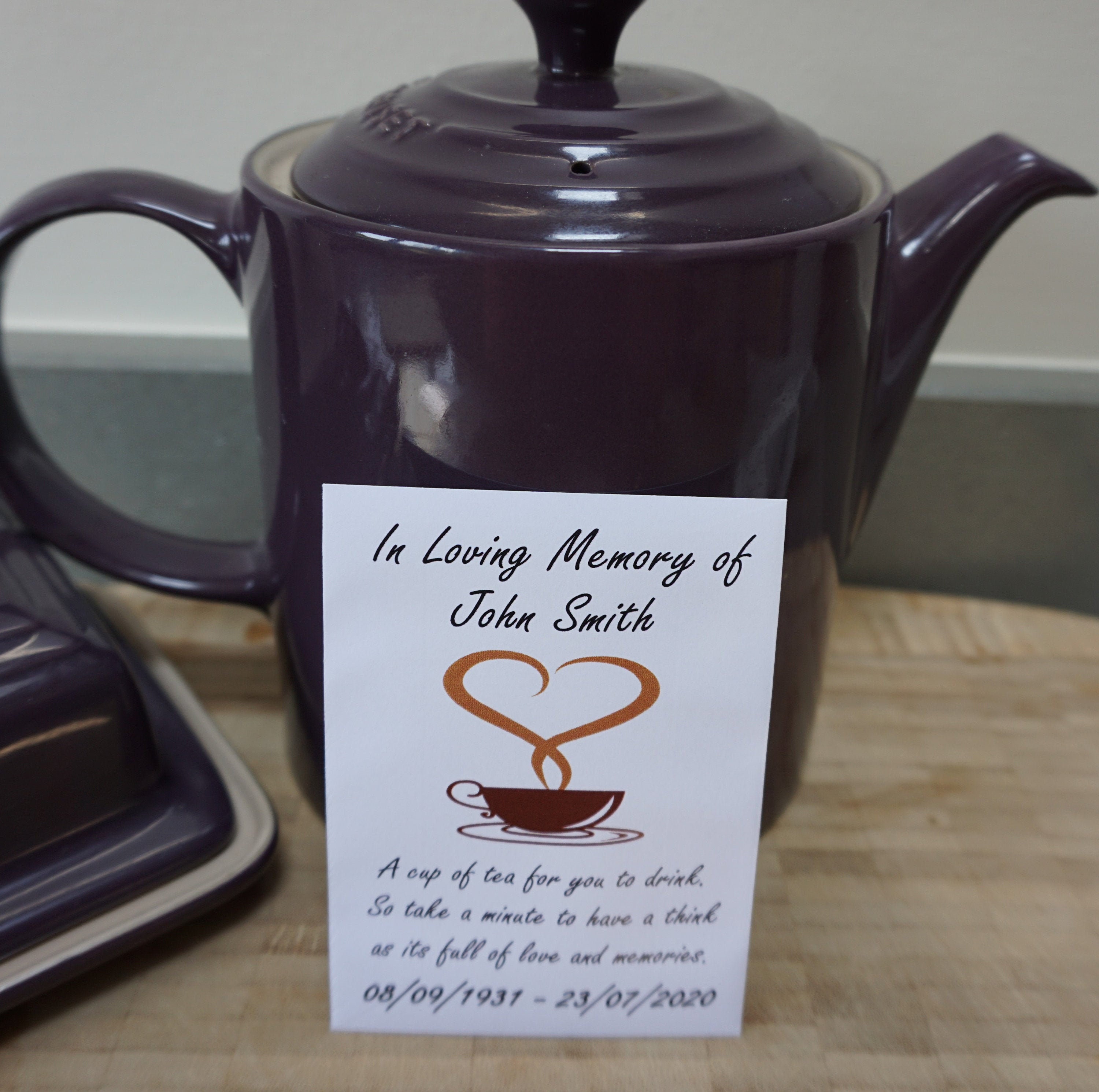 Funeral Tea Bag Cup of Tea Seed Packets Remembrance Memorial Etsy