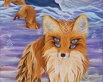 Original Painting 14x18 - What the Fox