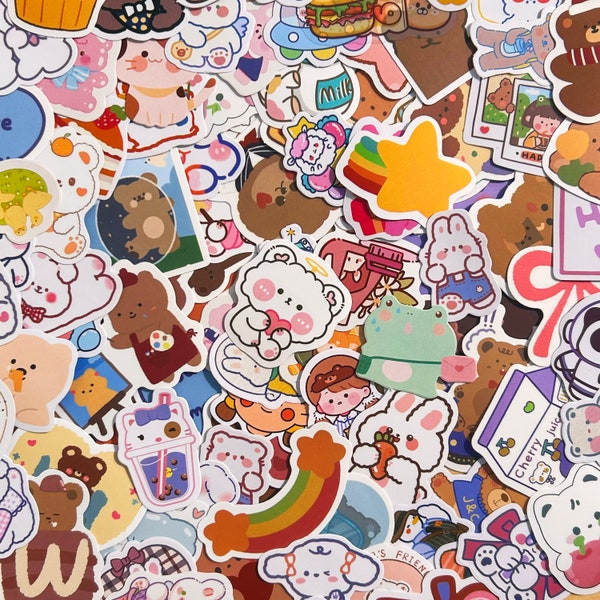 Sticker Flake Grab Bag Planner Laptop Water Bottle (Korean, Kawaii and more)