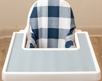 Blue Checkers | Ikea highchair cushion cover | support pillow Antilop