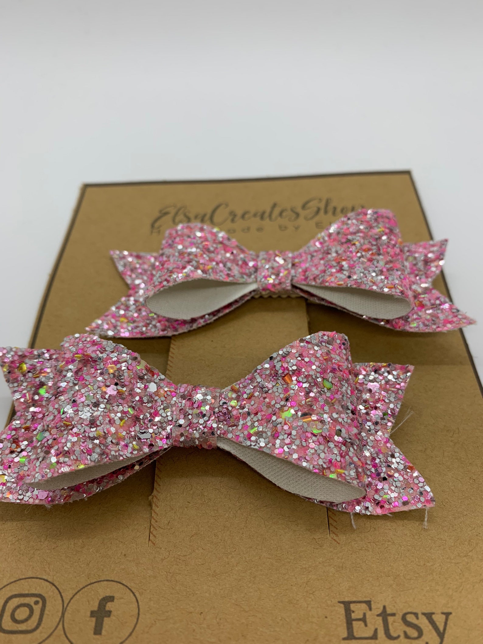Glitter Hair Bow Hair Bow Glitter Bow Mini Glitter Hair Etsy