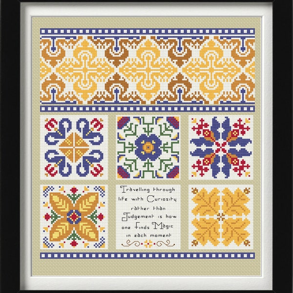 Magic in the Moment Counted Cross Stitch | Inspirational | Downloadable PDF Pattern |Talavera Inspired Cross Stitch | DIY Gift