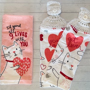3 Piece Towel Set “I’d Spend All 9 Lives With You” - Use Anywhere and Anytime of the Year!