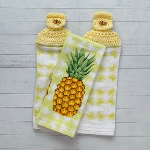 3 Piece Towel Set, Pinapples and Butterflies - Use Anywhere and Anytime of the Year!