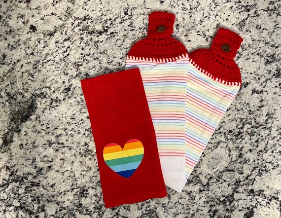 Rainbow towel set sale