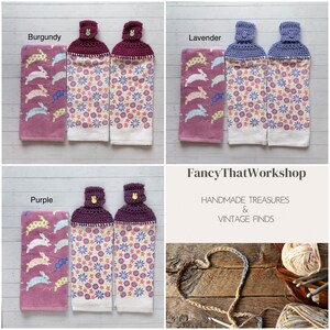 Choice of - 3 Piece Towel Set. Bunnies and Flowers - Use Anywhere!