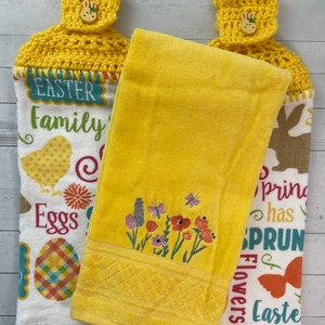 3 Piece Towel Set, Embroidered flowers and Butterfly - Use Anywhere!