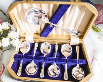1940s dessert spoons set