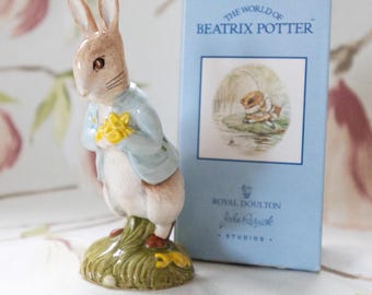 Royal Doulton Beswick Peter Rabbit with daffodils (Beatrix Potter)