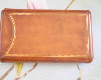 Vintage Sorrento leather slip case 6 x 3.5 inches, possibly for cigarillos