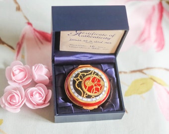 Crummles limited edition large Millennium hand-painted enamel trinket pot: 16 of 366 produced