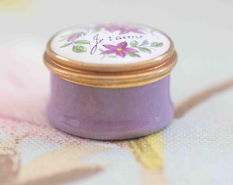 Crummles fine hand-painted enamel miniature trinket pot: 1 x 0.6 inches